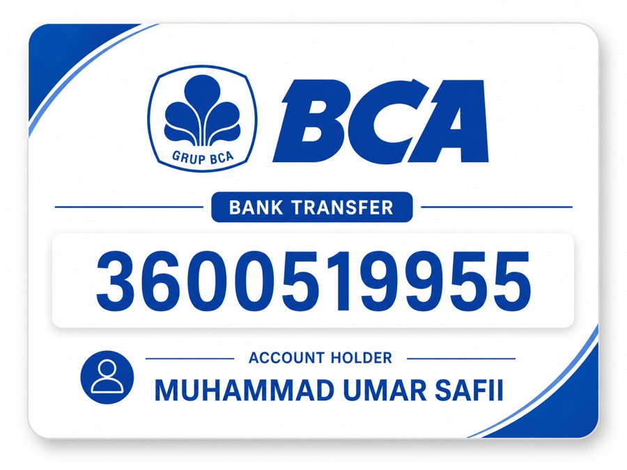 BCA 3600519955 a.n. MUHAMMAD UMAR SAFII